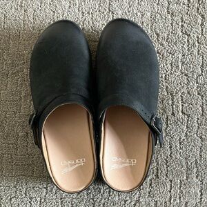 Dansko Black Leather Clogs